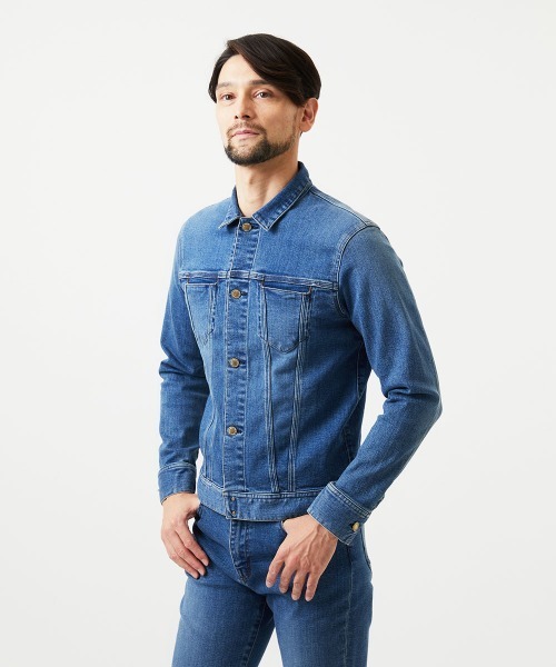 MICHEL KLEIN HOMME (ミッシェルクランオム)の「《日本製》20th FACTOTUMコラボ デニムジャケット(デニムジャケット・メンズ・ライトブルー/ブラック・LARGE)」の9枚目の写真