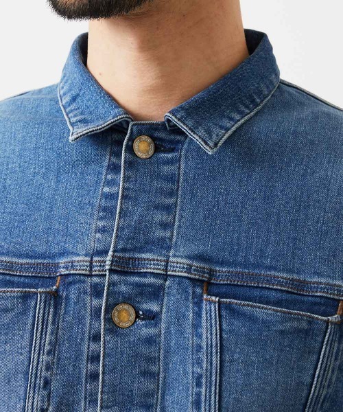 MICHEL KLEIN HOMME (ミッシェルクランオム)の「《日本製》20th FACTOTUMコラボ デニムジャケット(デニムジャケット・メンズ・ライトブルー/ブラック・LARGE)」の12枚目の写真