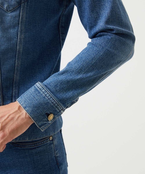 MICHEL KLEIN HOMME (ミッシェルクランオム)の「《日本製》20th FACTOTUMコラボ デニムジャケット(デニムジャケット・メンズ・ライトブルー/ブラック・LARGE)」の13枚目の写真