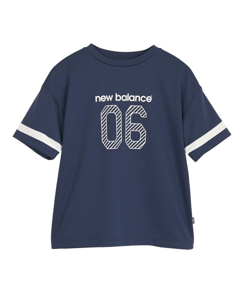 NEW BALANCE(ニューバランス)の「ポリエステルグラフィックショートスリーブシャツ(Tシャツ/カットソー・キッズ・ネイビー/オフホワイト/ダークグリーン/ブラック・130/140/150/160)」の4枚目の写真
