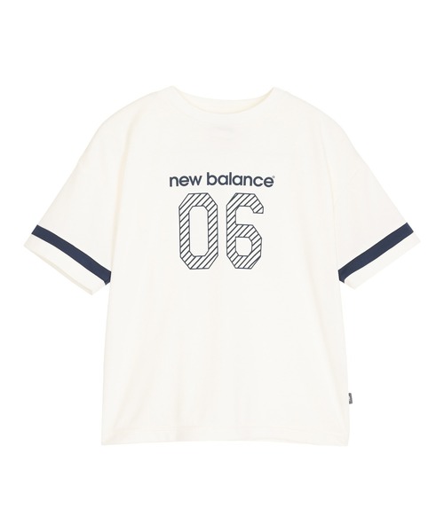 NEW BALANCE(ニューバランス)の「ポリエステルグラフィックショートスリーブシャツ(Tシャツ/カットソー・キッズ・ネイビー/オフホワイト/ダークグリーン/ブラック・130/140/150/160)」の2枚目の写真