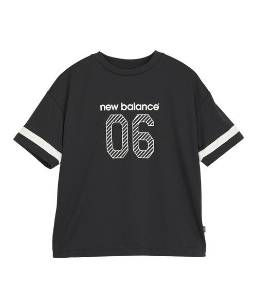 NEW BALANCE(ニューバランス)の「ポリエステルグラフィックショートスリーブシャツ(Tシャツ/カットソー・キッズ・ネイビー/オフホワイト/ダークグリーン/ブラック・130/140/150/160)」の3枚目の写真