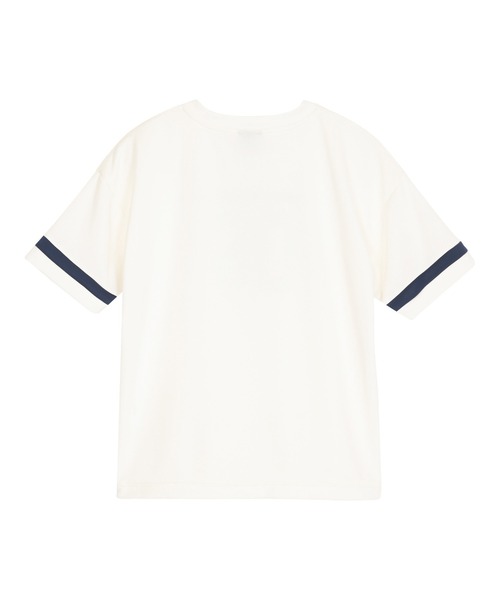 NEW BALANCE(ニューバランス)の「ポリエステルグラフィックショートスリーブシャツ(Tシャツ/カットソー・キッズ・ネイビー/オフホワイト/ダークグリーン/ブラック・130/140/150/160)」の5枚目の写真