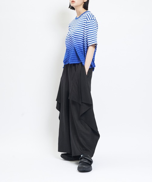 gomme(ゴム)の「ハンカチリネンパンツ(デニムパンツ・レディース・ブラック・MEDIUM)」の3枚目の写真