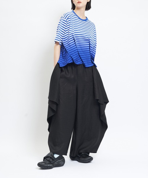 gomme(ゴム)の「ハンカチリネンパンツ(デニムパンツ・レディース・ブラック・MEDIUM)」の4枚目の写真