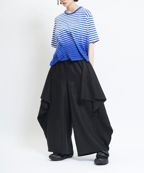 gomme(ゴム)の「ハンカチリネンパンツ(デニムパンツ・レディース・ブラック・MEDIUM)」の5枚目の写真