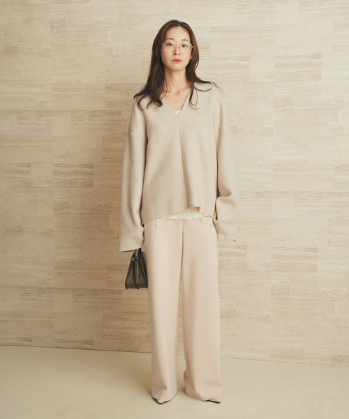 plage（プラージュ）の「《追加》Bias Relax パンツ 9（その他パンツ・レディース・ベージュ/ブラック・36/38/34）」の6枚目の写真