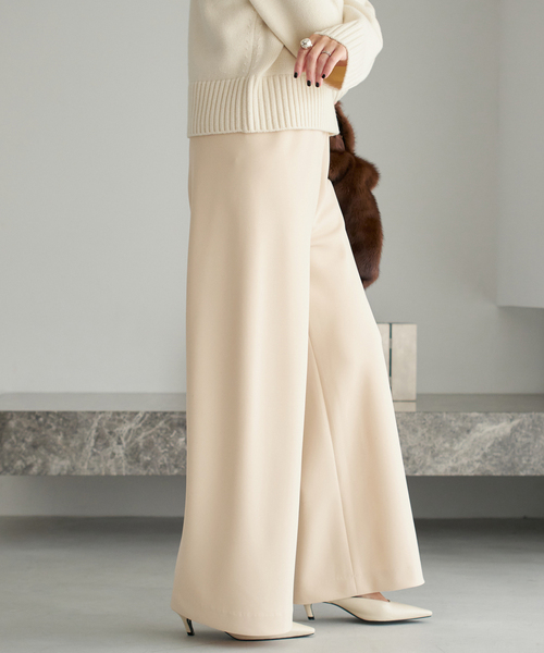 plage（プラージュ）の「《追加》Bias Relax パンツ 9（その他パンツ・レディース・ベージュ/ブラック・36/38/34）」の12枚目の写真