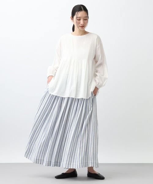 studio CLIP（スタディオクリップ）の「《natural by clip》Cメニーピンタックブラウス（シャツ/ブラウス・レディース・オフホワイト/ライトグレー/ライトグリーン・FREE）」の22枚目の写真