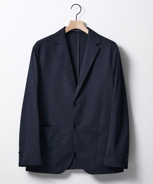 ABAHOUSE GRAY（アバハウスグレイ）の「【SMART CLOSET】接触冷感 カットメッシュ ジャケット / セットアップ対応（テーラードジャケット・メンズ・ブラック/ネイビー・50/48/46/44）」の4枚目の写真