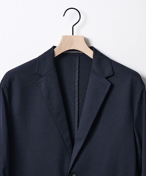 ABAHOUSE GRAY（アバハウスグレイ）の「【SMART CLOSET】接触冷感 カットメッシュ ジャケット / セットアップ対応（テーラードジャケット・メンズ・ブラック/ネイビー・50/48/46/44）」の6枚目の写真