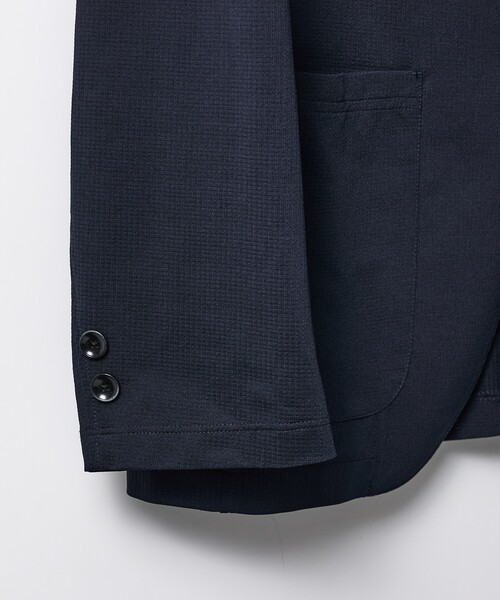 ABAHOUSE GRAY（アバハウスグレイ）の「【SMART CLOSET】接触冷感 カットメッシュ ジャケット / セットアップ対応（テーラードジャケット・メンズ・ブラック/ネイビー・50/48/46/44）」の8枚目の写真