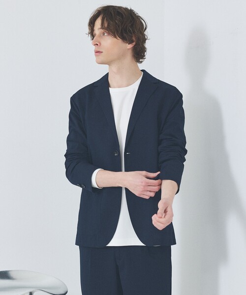 ABAHOUSE GRAY（アバハウスグレイ）の「【SMART CLOSET】接触冷感 カットメッシュ ジャケット / セットアップ対応（テーラードジャケット・メンズ・ブラック/ネイビー・50/48/46/44）」の12枚目の写真