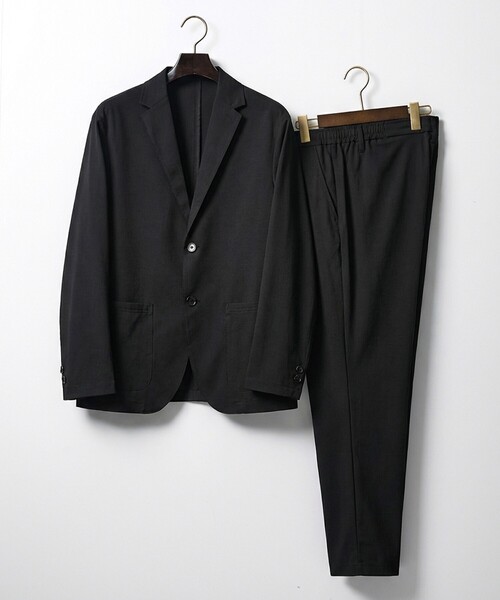 ABAHOUSE GRAY（アバハウスグレイ）の「【SMART CLOSET】接触冷感 カットメッシュ ジャケット / セットアップ対応（テーラードジャケット・メンズ・ブラック/ネイビー・50/48/46/44）」の15枚目の写真