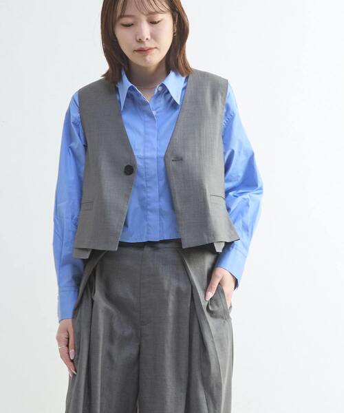 CONVERSE TOKYO(コンバーストウキョウ)の「【HL】DETACHABLE TIE CROPPED SHIRT(シャツ/ブラウス・レディース・ブルー/サックスブルー・FREE)」の22枚目の写真