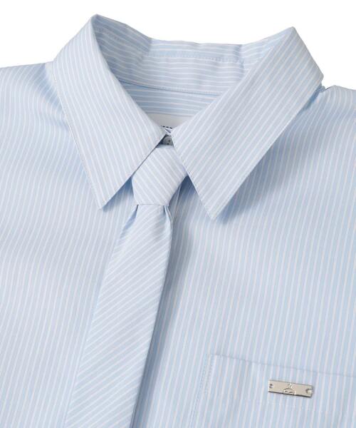 CONVERSE TOKYO(コンバーストウキョウ)の「【HL】DETACHABLE TIE CROPPED SHIRT(シャツ/ブラウス・レディース・ブルー/サックスブルー・FREE)」の11枚目の写真