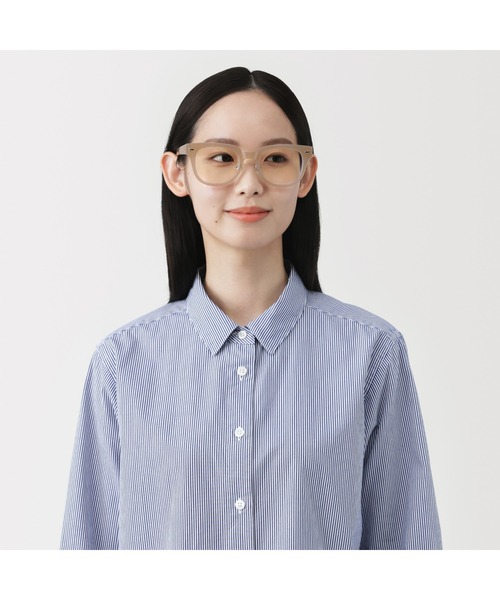 無印良品（ムジルシリョウヒン）の「ＵＶ４００　ブルーライト対応　ウェリントン型サングラス（サングラス・レディース・ブラウン/ブラック/ベージュ・FREE）」の3枚目の写真