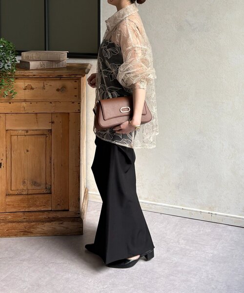 Thevon(ゼボン)の「チュール花柄刺繍シャツ(シャツ/ブラウス・レディース・ホワイト系その他/ブラック・FREE)」の8枚目の写真