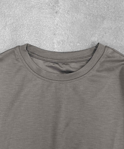 LOWO（ロワ）の「タックスリーブ カットソー Tシャツ 半袖（Tシャツ/カットソー・レディース・グレー/ベージュ/ホワイト/ブラック/チャコールグレー・FREE）」の8枚目の写真