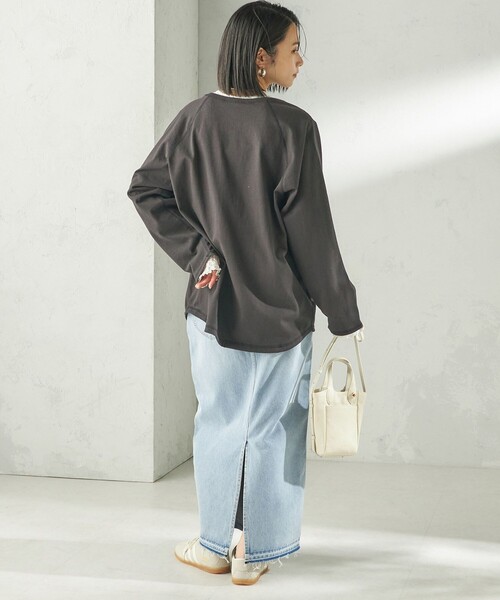 SHIPS(シップス)の「【SHIPS別注】onit: ヘンリー ネック プルオーバー(Tシャツ/カットソー・レディース・グレー/ライトグレー/ライトブルー/ブラック・ONE SIZE)」の11枚目の写真