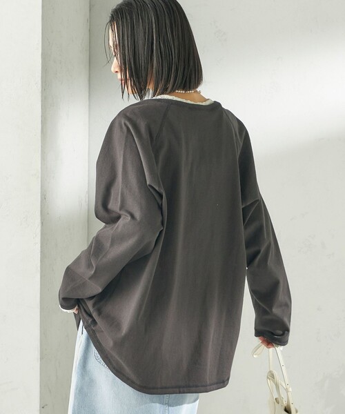 SHIPS(シップス)の「【SHIPS別注】onit: ヘンリー ネック プルオーバー(Tシャツ/カットソー・レディース・グレー/ライトグレー/ライトブルー/ブラック・ONE SIZE)」の14枚目の写真