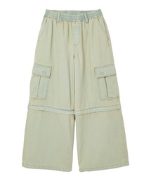X-girl | FADED 2WAY WIDE LEG DENIM CARGO PANTS(デニムパンツ)