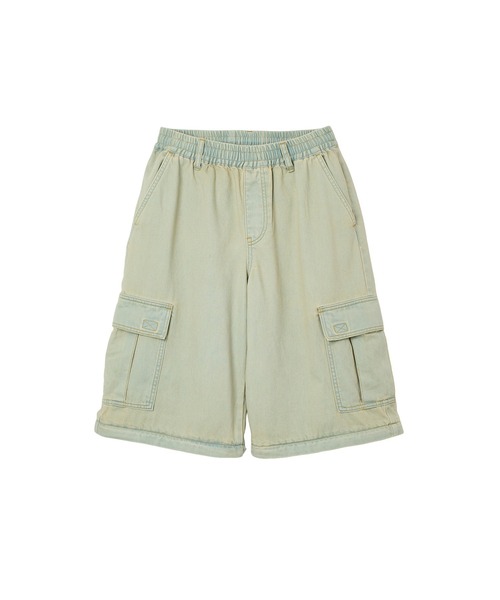 X-girl（エックスガール）の「FADED 2WAY WIDE LEG DENIM CARGO PANTS（デニムパンツ・レディース・インディゴブルー/ライトインディゴブルー・S/M）」の9枚目の写真