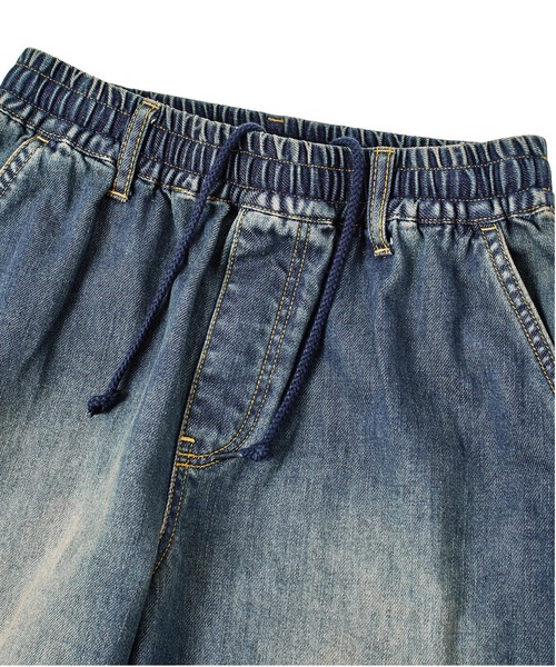 X-girl（エックスガール）の「FADED 2WAY WIDE LEG DENIM CARGO PANTS（デニムパンツ・レディース・インディゴブルー/ライトインディゴブルー・S/M）」の15枚目の写真