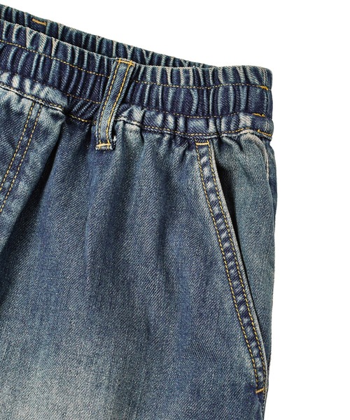 X-girl（エックスガール）の「FADED 2WAY WIDE LEG DENIM CARGO PANTS（デニムパンツ・レディース・インディゴブルー/ライトインディゴブルー・S/M）」の16枚目の写真