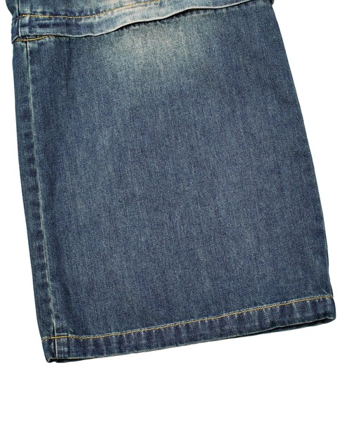 X-girl（エックスガール）の「FADED 2WAY WIDE LEG DENIM CARGO PANTS（デニムパンツ・レディース・インディゴブルー/ライトインディゴブルー・S/M）」の20枚目の写真