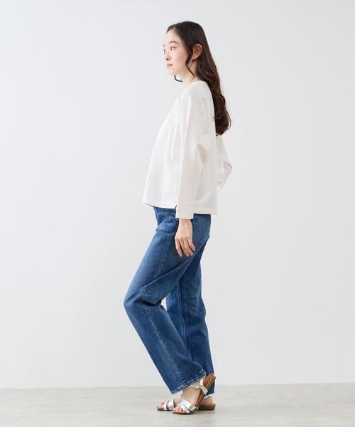 LOGEMENT DE CLAIRE(ロジュモンドクレール)の「クルーネック長袖Tシャツ(Tシャツ/カットソー・レディース・オフホワイト/グレー/ブラック・FREE)」の7枚目の写真