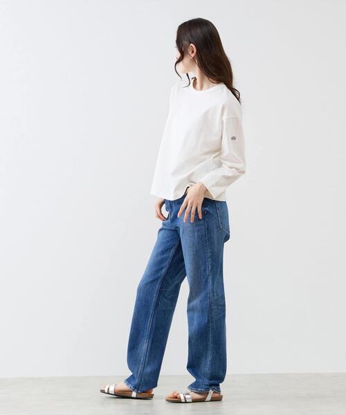 LOGEMENT DE CLAIRE(ロジュモンドクレール)の「クルーネック長袖Tシャツ(Tシャツ/カットソー・レディース・オフホワイト/グレー/ブラック・FREE)」の8枚目の写真