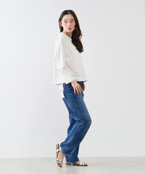 LOGEMENT DE CLAIRE(ロジュモンドクレール)の「クルーネック長袖Tシャツ(Tシャツ/カットソー・レディース・オフホワイト/グレー/ブラック・FREE)」の12枚目の写真