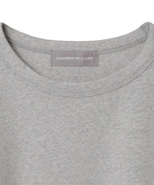 LOGEMENT DE CLAIRE(ロジュモンドクレール)の「クルーネック長袖Tシャツ(Tシャツ/カットソー・レディース・オフホワイト/グレー/ブラック・FREE)」の19枚目の写真