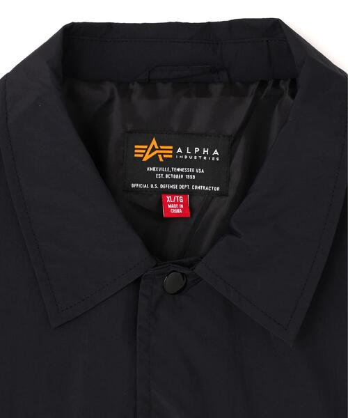 Alpha Industries（アルファインダストリーズ）の「Alpha Industries/アルファ インダストリーズ/LIGHTWEIGHT RELAXED COACHES /ライトウェイト リラックスド コーチ（ミリタリージャケット・メンズ・ブラック・S/M/L/XL）」の4枚目の写真