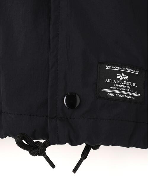 Alpha Industries（アルファインダストリーズ）の「Alpha Industries/アルファ インダストリーズ/LIGHTWEIGHT RELAXED COACHES /ライトウェイト リラックスド コーチ（ミリタリージャケット・メンズ・ブラック・S/M/L/XL）」の9枚目の写真