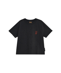 FINGERPRINT DAMAGED T-SHIRTS [CHARCOAL]
