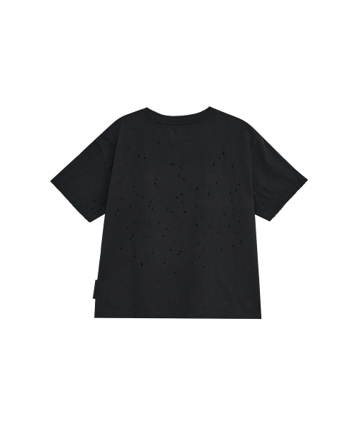 DEFGARMENTS（デフグラメンツ）の「FINGERPRINT DAMAGED T-SHIRTS [CHARCOAL]（Tシャツ/カットソー・レディース・その他・SMALL/MEDIUM/LARGE）」の2枚目の写真