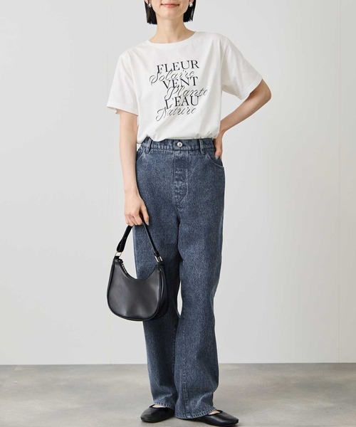 Mac-House（マックハウス）の「Idnes 　デニムイージーカーブパンツ（デニムパンツ・レディース・ブルー/サックスブルー・M/L）」の3枚目の写真