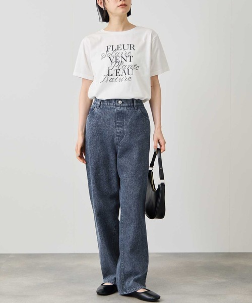 Mac-House（マックハウス）の「Idnes 　デニムイージーカーブパンツ（デニムパンツ・レディース・ブルー/サックスブルー・M/L）」の4枚目の写真