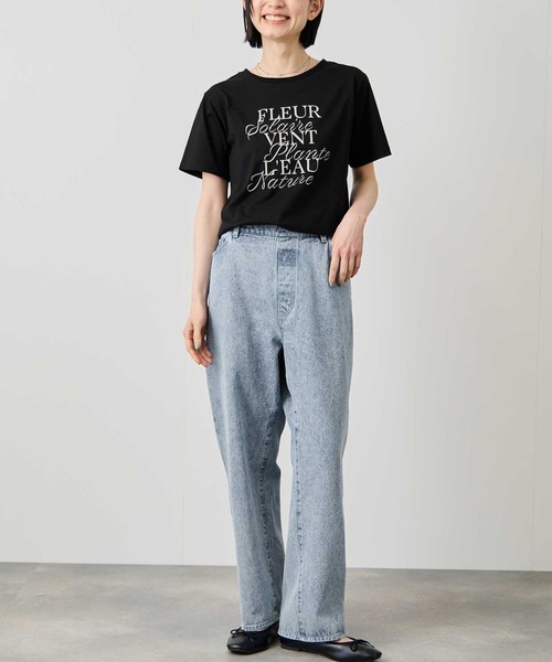 Mac-House（マックハウス）の「Idnes 　デニムイージーカーブパンツ（デニムパンツ・レディース・ブルー/サックスブルー・M/L）」の6枚目の写真