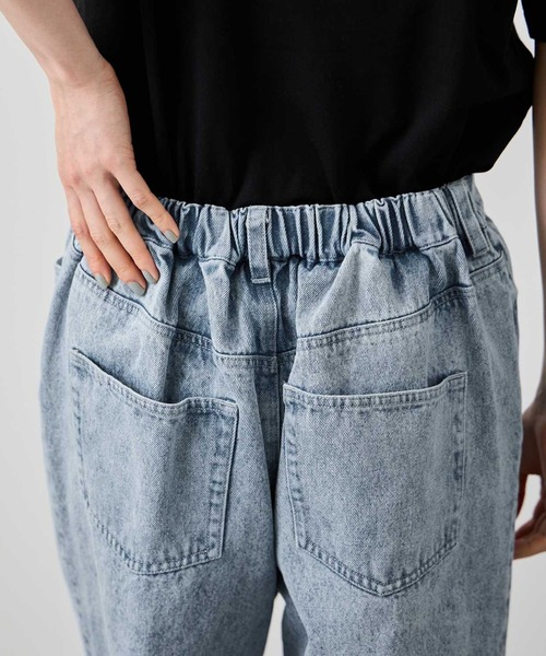 Mac-House（マックハウス）の「Idnes 　デニムイージーカーブパンツ（デニムパンツ・レディース・ブルー/サックスブルー・M/L）」の9枚目の写真