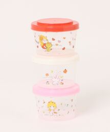 salle de bal（サルデバル）の「【 Ado Mizumori / 水森亜土 】 ジョイント式保存容器 3個セット　SKE（お弁当箱）」