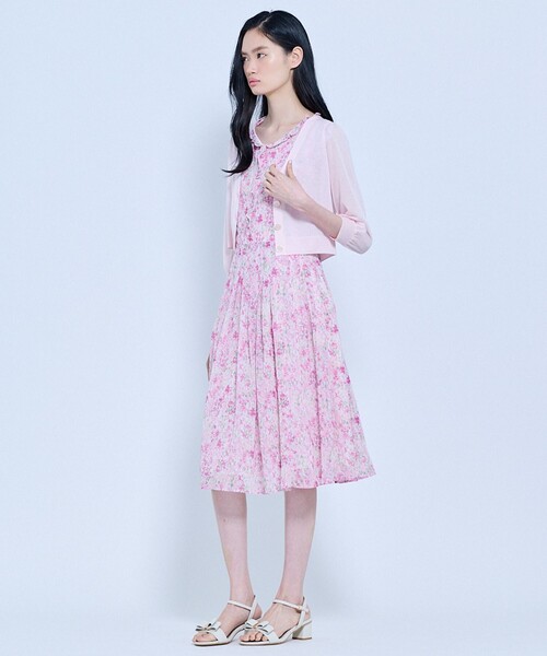 TOCCA(トッカ)の「SHEER CARDIGAN カーディガン(カーディガン/ボレロ・レディース・ネイビー系/ライトグリーン系/アイボリー系/ブラック系/ピンク系・MEDIUM/SMALL)」の13枚目の写真