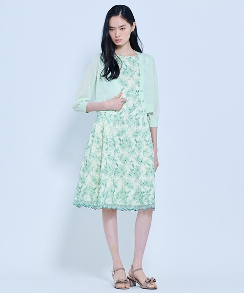 TOCCA(トッカ)の「SHEER CARDIGAN カーディガン(カーディガン/ボレロ・レディース・ネイビー系/ライトグリーン系/アイボリー系/ブラック系/ピンク系・MEDIUM/SMALL)」の21枚目の写真