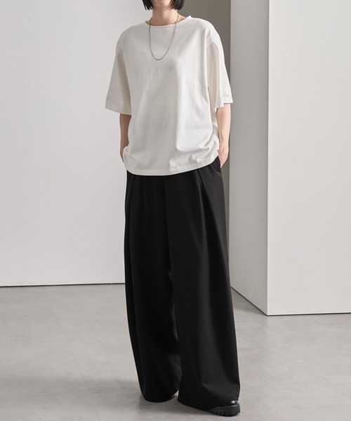 cussil(クシル)の「【cussil/クシル】レイヤードクロス3タックデザインバギースラックス【セットアップ対応】(スラックス・メンズ・グレー/ブラック・S/M/L)」の12枚目の写真