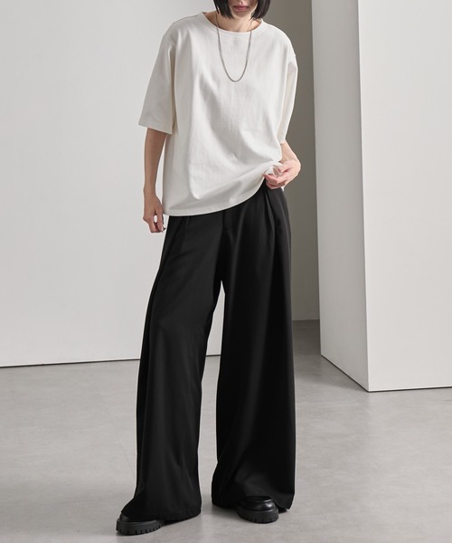 cussil(クシル)の「【cussil/クシル】レイヤードクロス3タックデザインバギースラックス【セットアップ対応】(スラックス・メンズ・グレー/ブラック・S/M/L)」の13枚目の写真
