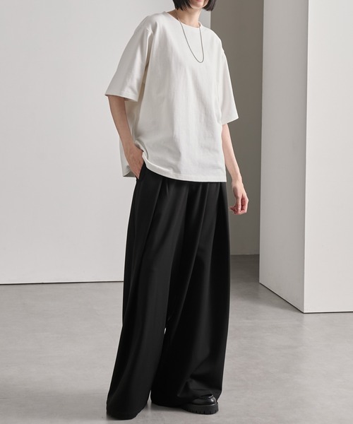 cussil(クシル)の「【cussil/クシル】レイヤードクロス3タックデザインバギースラックス【セットアップ対応】(スラックス・メンズ・グレー/ブラック・S/M/L)」の14枚目の写真