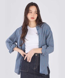 アニエス・ベー▷チェック柄開襟シャツ agnes b.｜アニエスベーのトップス（チェック柄）通販 - ZOZOTOWN