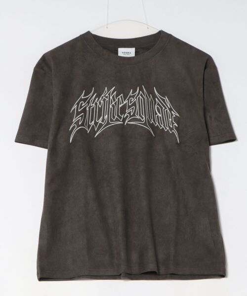 8(eight)(エイト)の「フェイクスウェードTシャツ(Tシャツ/カットソー・メンズ・ピンク/チャコール/グレー・MEDIUM/LARGE)」の3枚目の写真